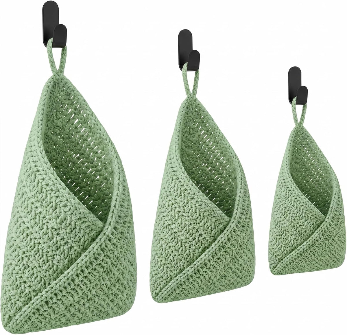 Honeydak 3 Hanging Baskets, Grey Mix, Envelope Basket