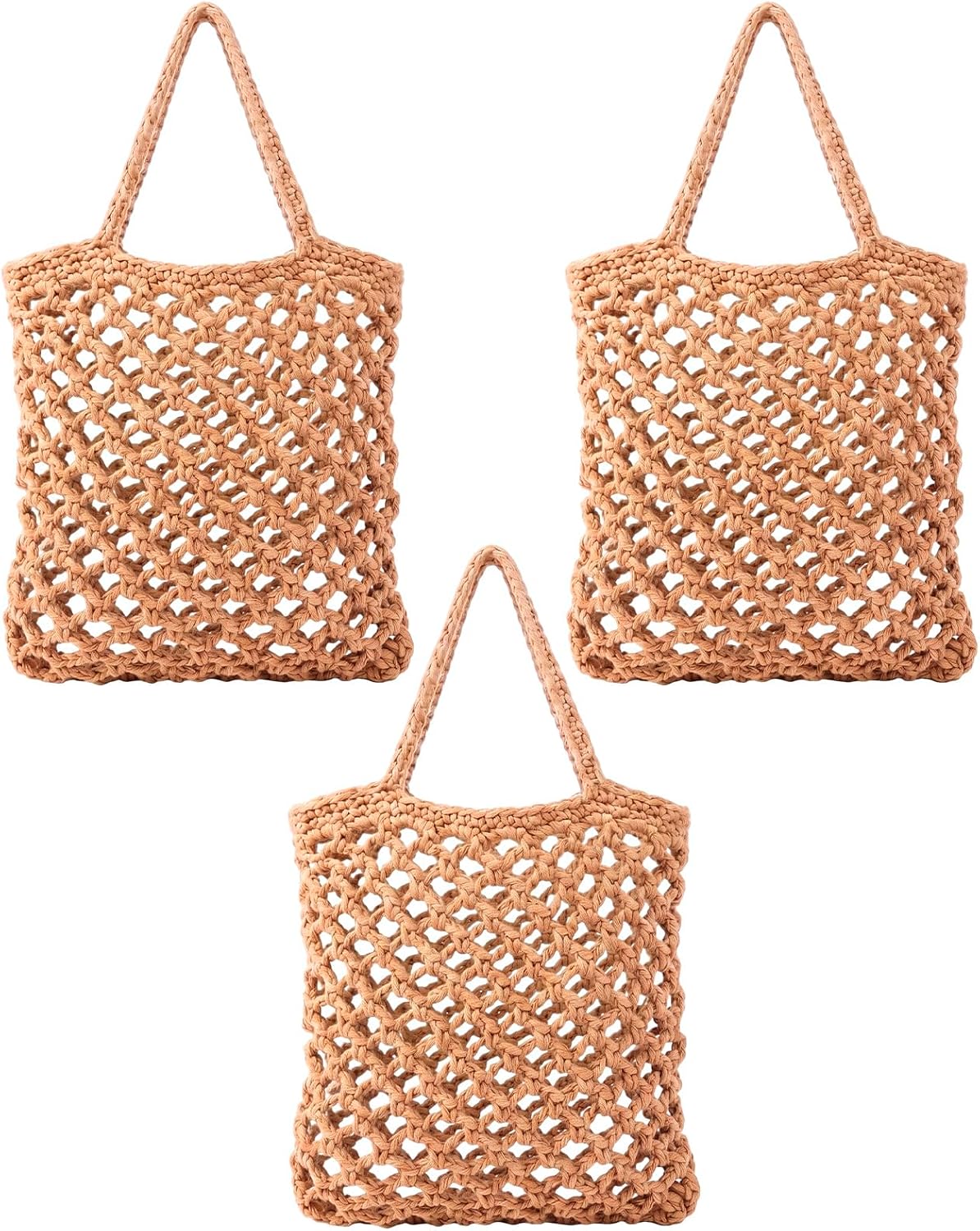 Honeydak 3 Hanging Baskets, Grey Mix, Wide Bucket Basket